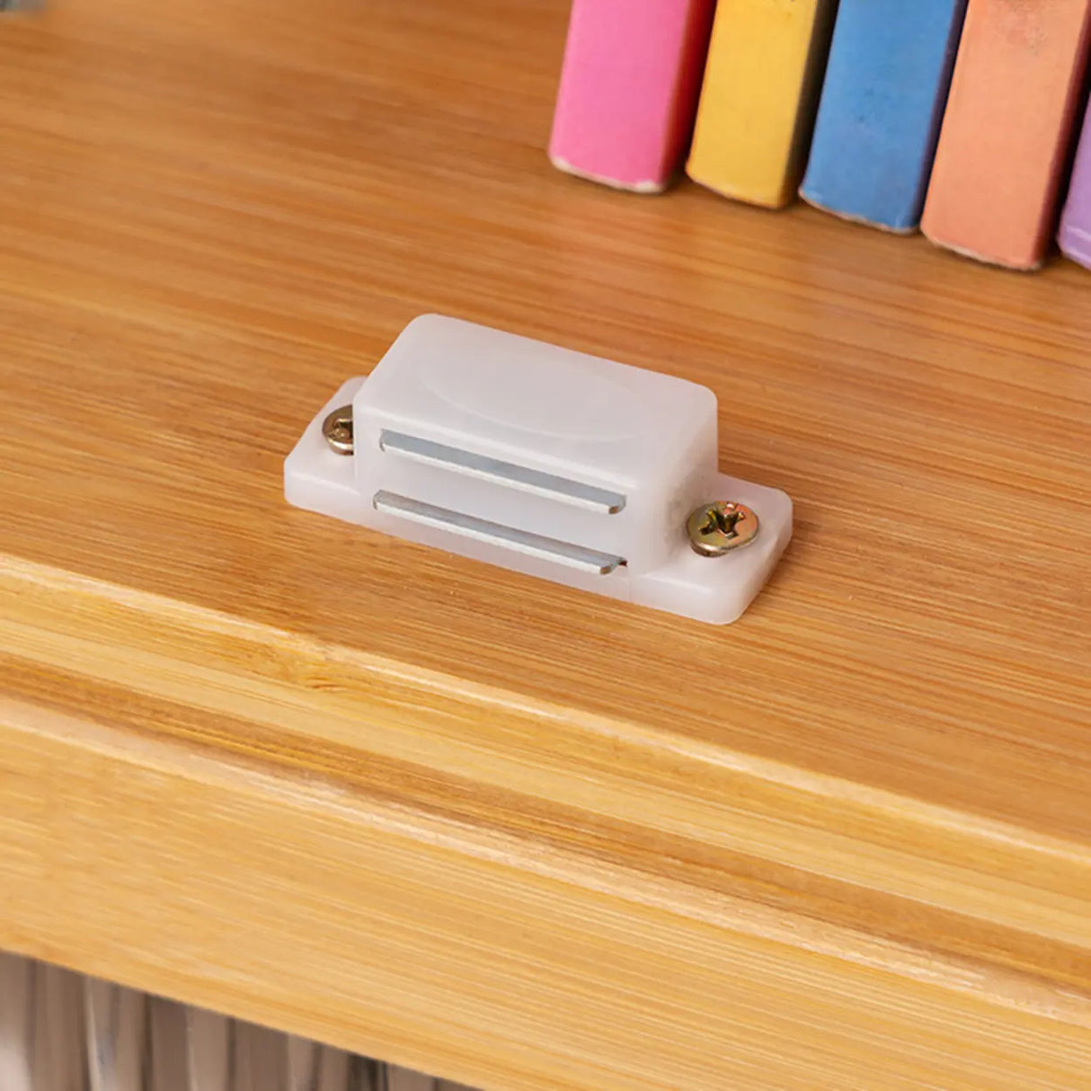 Modern Rectangular Closed Back Wood Organizer Bookcase Image - 5