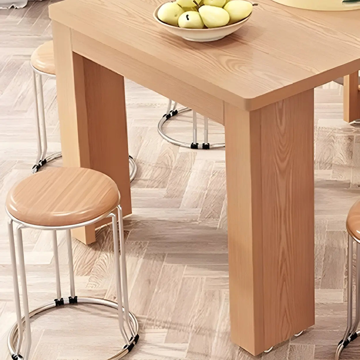 Modern Rectangular Dining Table Marble Top Extendable Image - 10