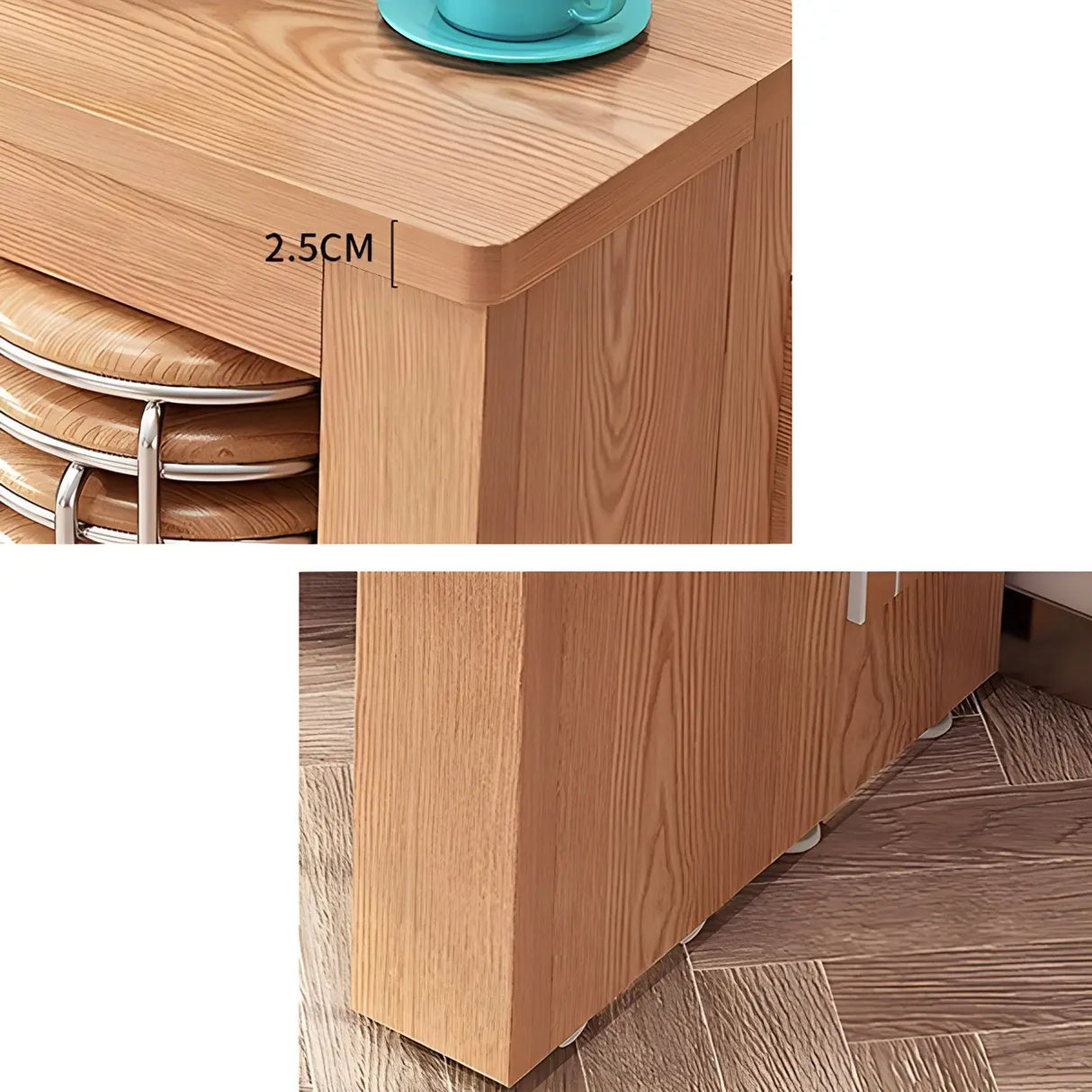 Modern Rectangular Dining Table Marble Top Extendable Image - 11