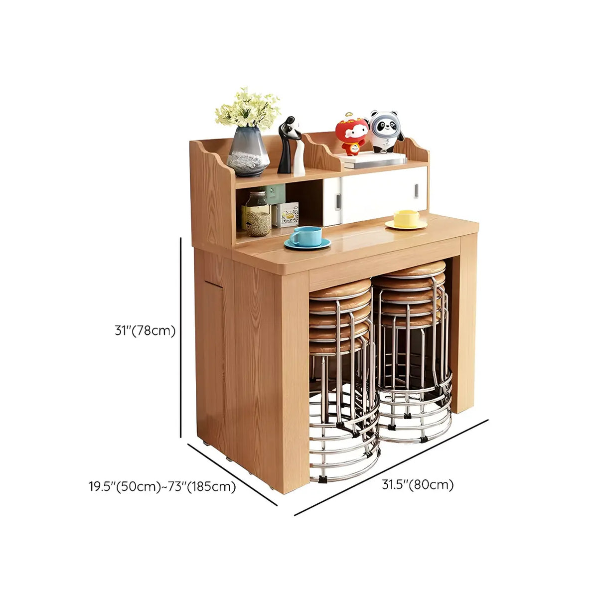 Modern Rectangular Dining Table Marble Top Extendable