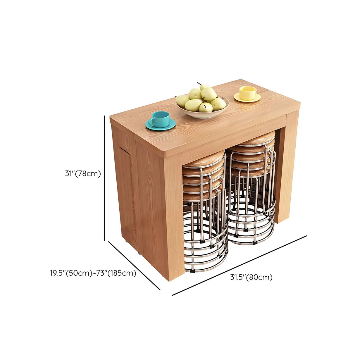 Modern Rectangular Dining Table Marble Top Extendable Image - 15
