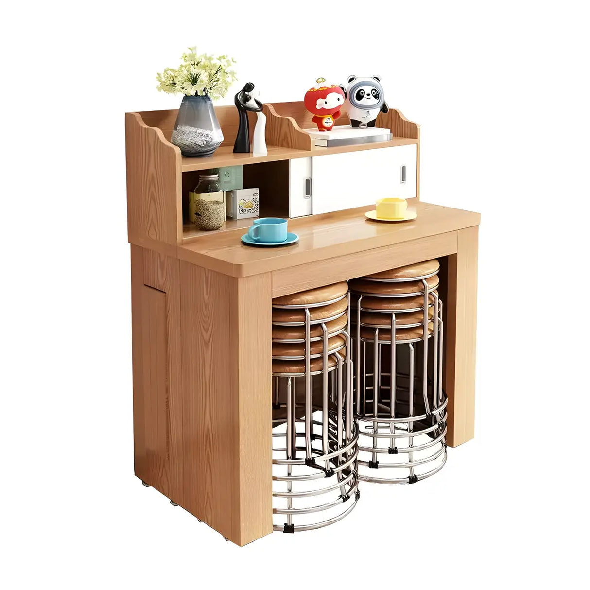 Modern Rectangular Dining Table Marble Top Extendable Image - 3