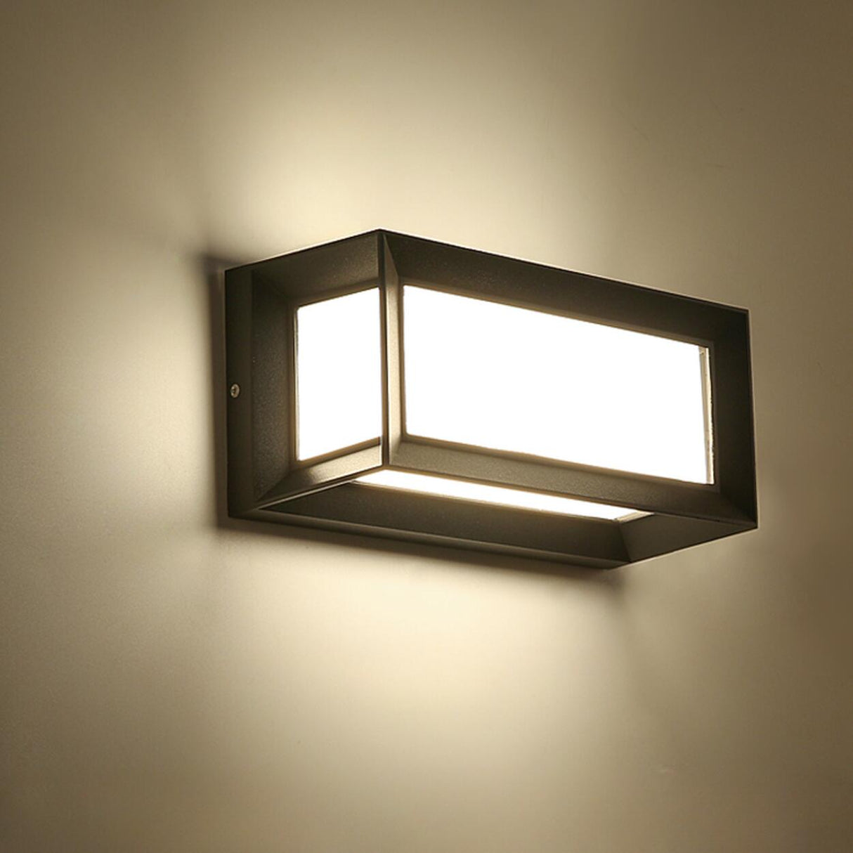 Modern Rectangular LED Outdoor Wall Light Image - 19
