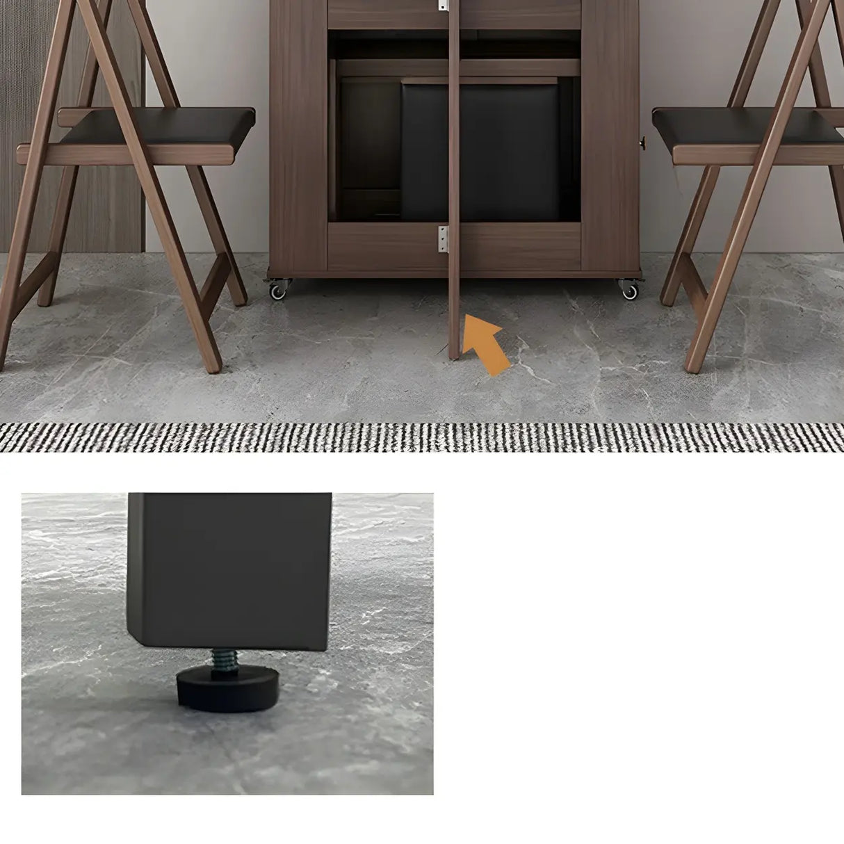 Modern Rectangular Marble Dining Table White Folding Image - 10