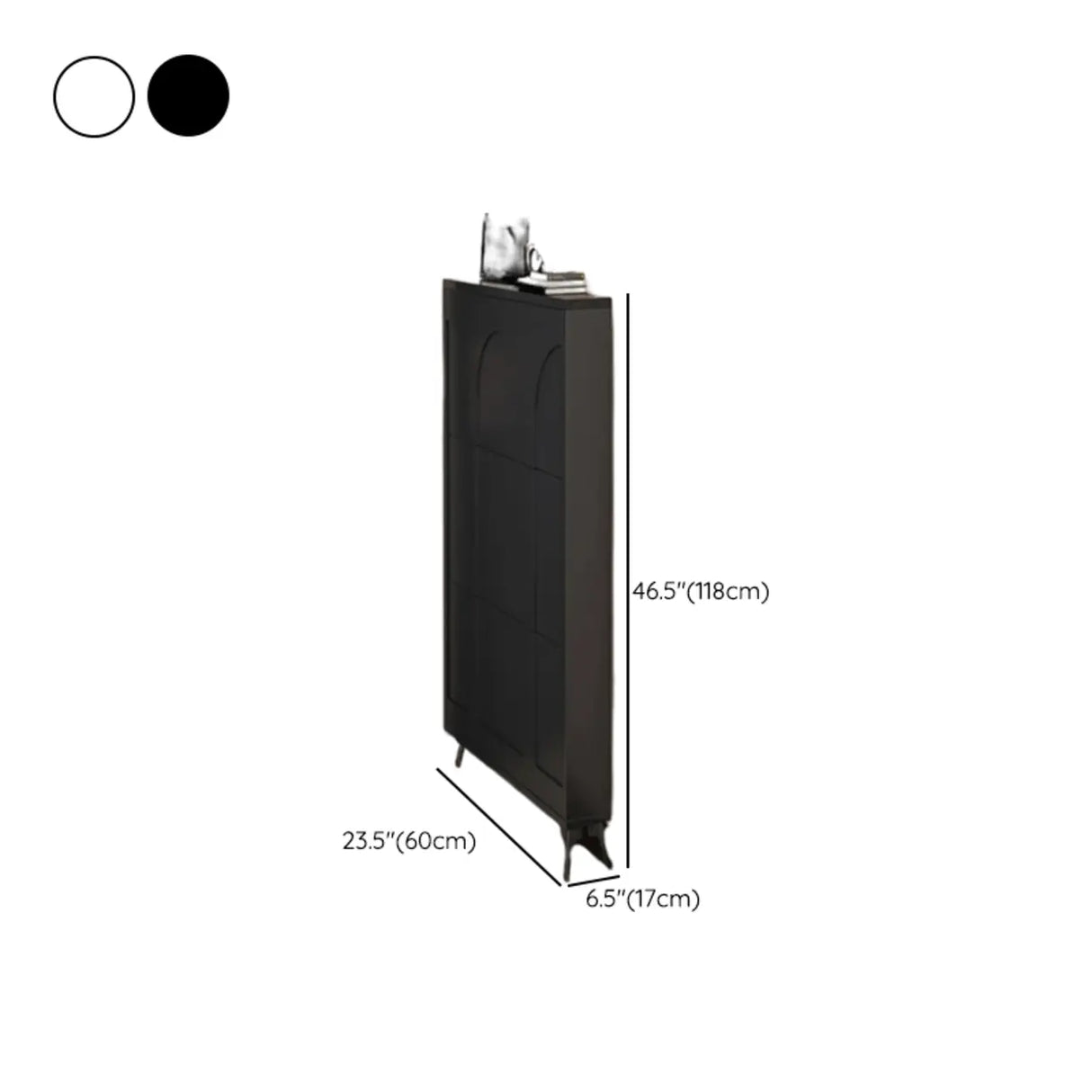 Modern Rectangular Metal Entryway Black Large Shoe Cabinet