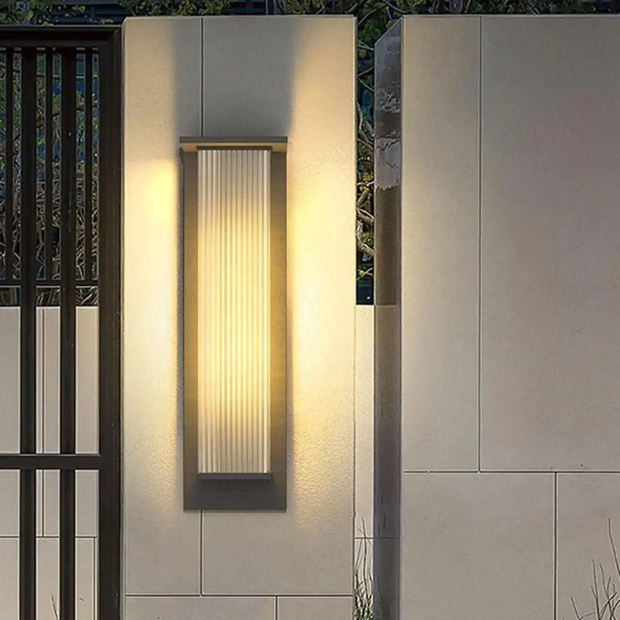 Modern Rectangular Metal LED Outdoor Wall Sconces Image - 16