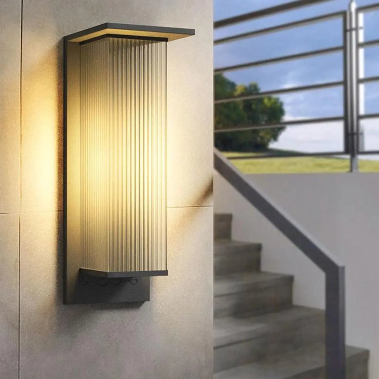 Modern Rectangular Metal LED Outdoor Wall Sconces Image - 18