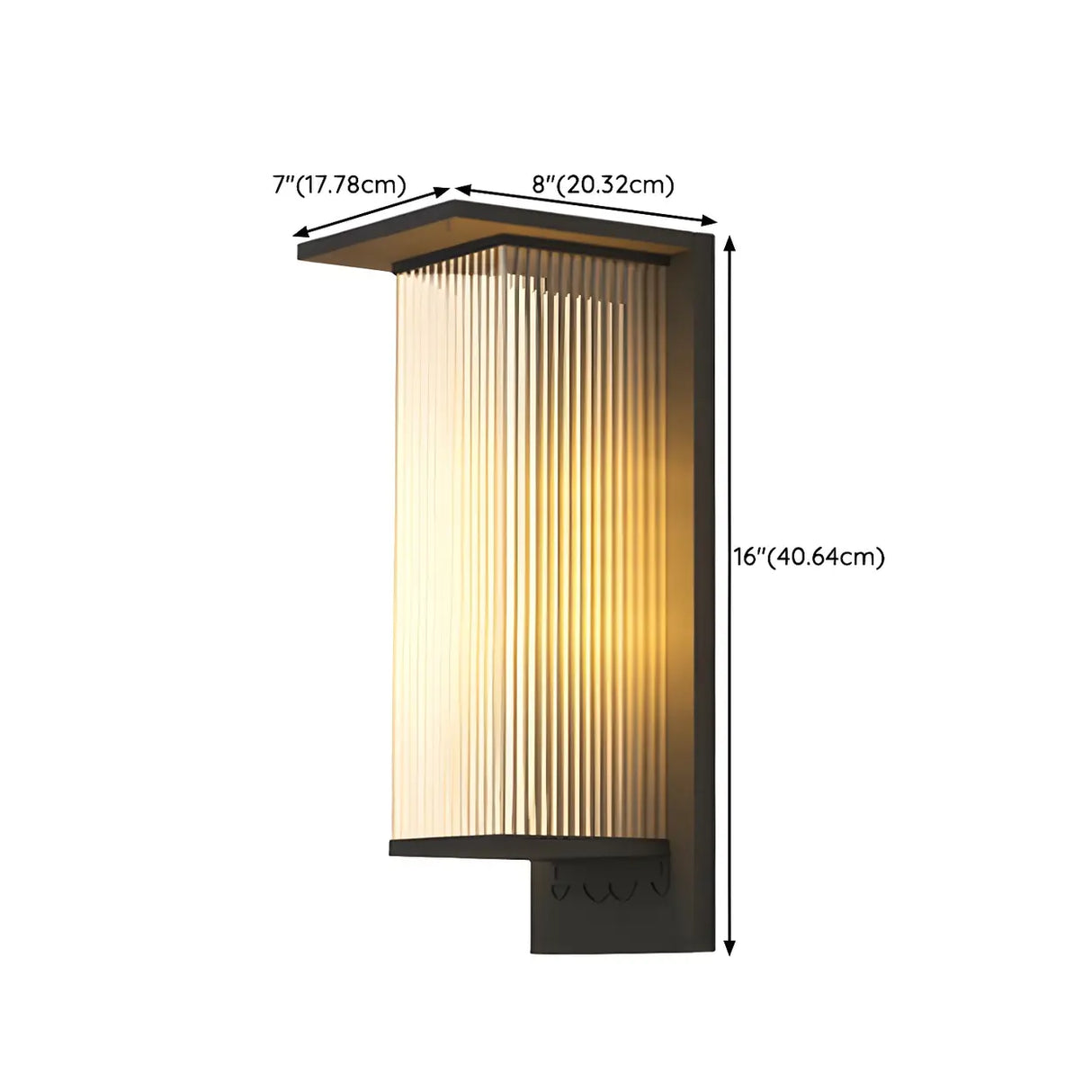 Modern Rectangular Metal LED Outdoor Wall Sconces Image - 21