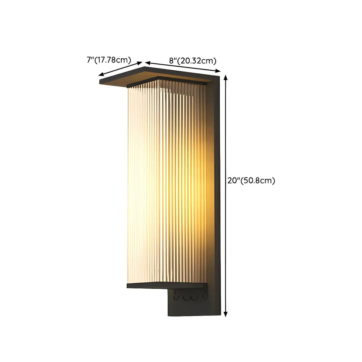 Modern Rectangular Metal LED Outdoor Wall Sconces Image - 22