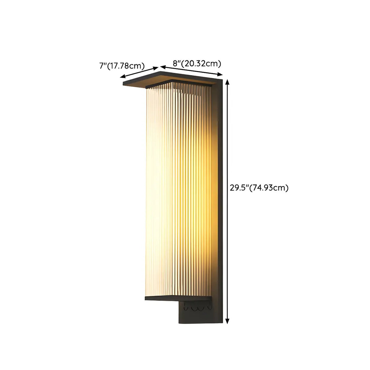 Modern Rectangular Metal LED Outdoor Wall Sconces Image - 23