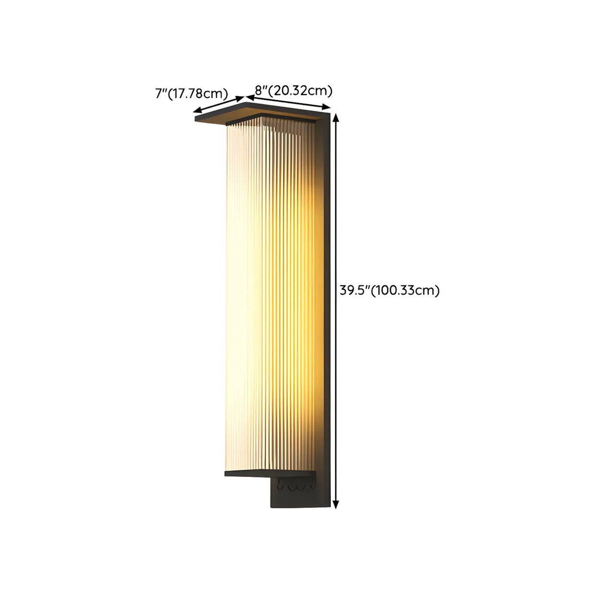 Modern Rectangular Metal LED Outdoor Wall Sconces Image - 24