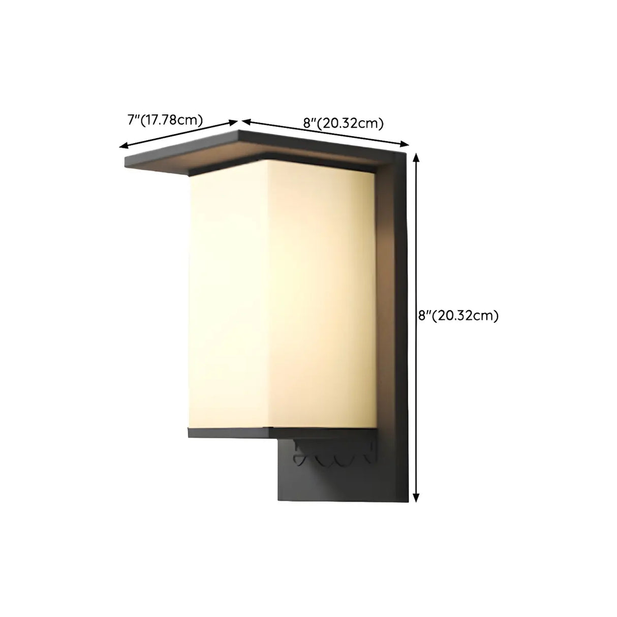 Modern Rectangular Metal LED Outdoor Wall Sconces Image - 25