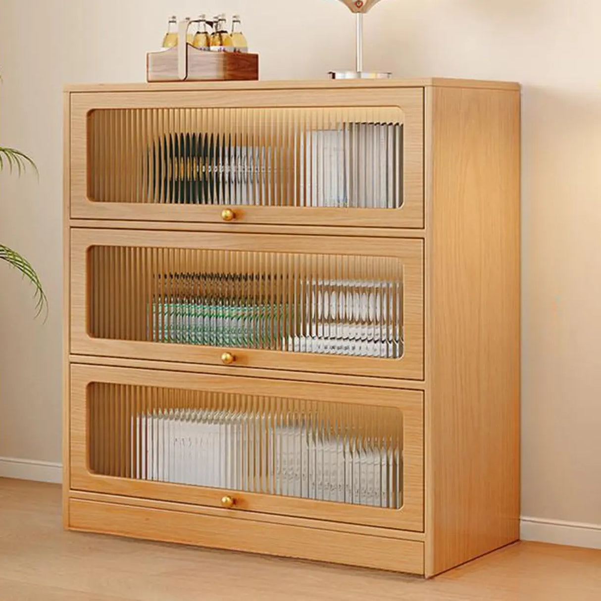 Modern Rectangular Natural Finish Wooden Bookcases Image - 9