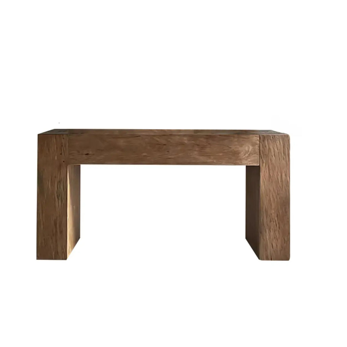 Modern Rectangular Pine Wood Sled Base Console Table Image - 2