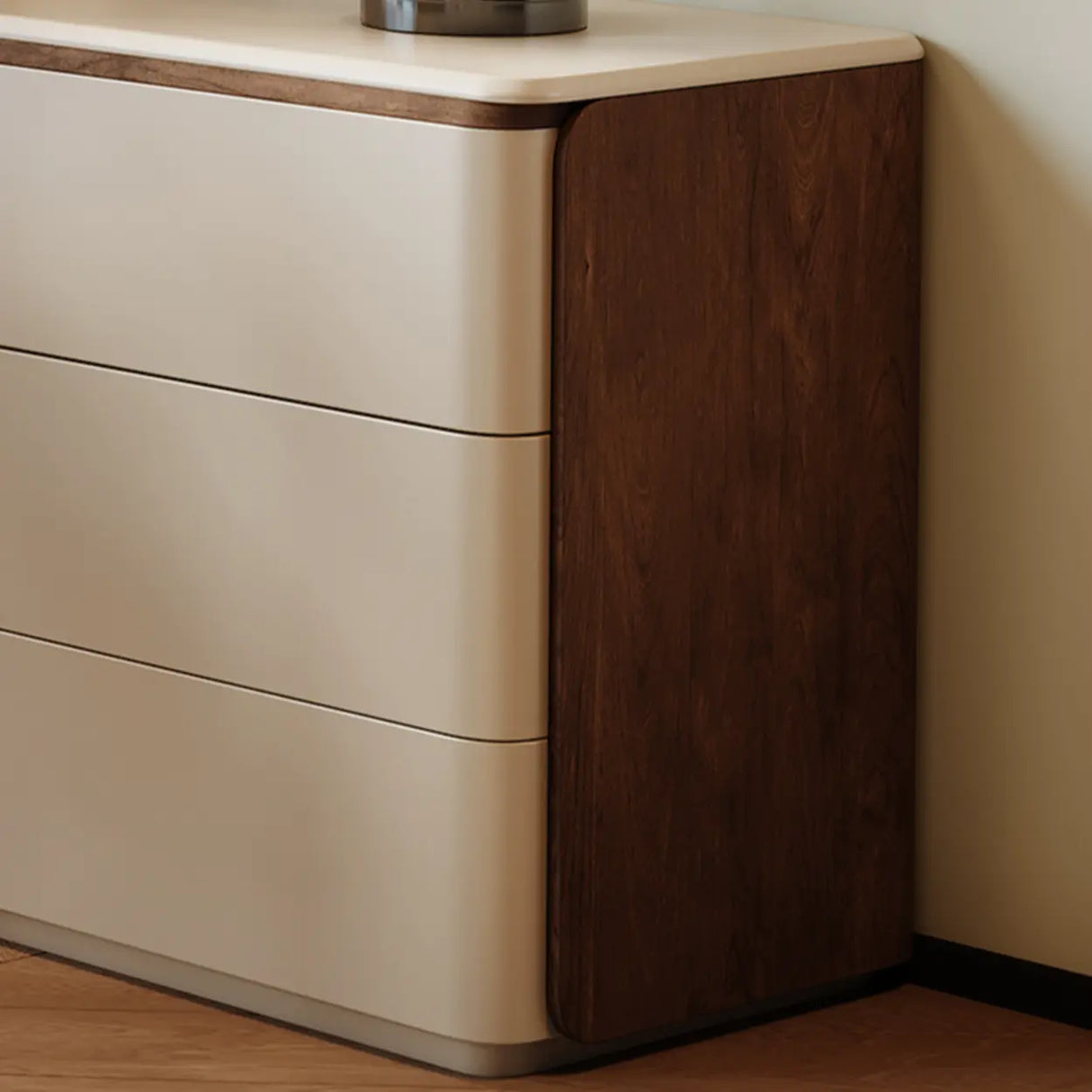 Modern Rectangular Polymer Bedroom Mirror Grey Makeup Vanity Image - 8