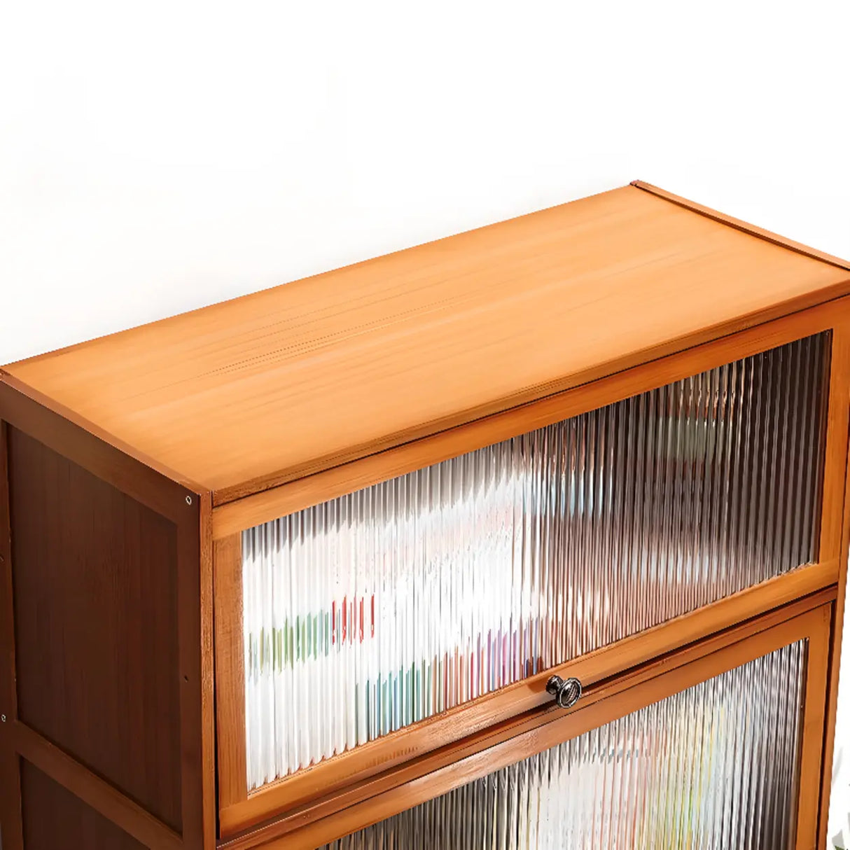 Modern Rectangular Vertical Wood Organizer Bookcase Image - 12