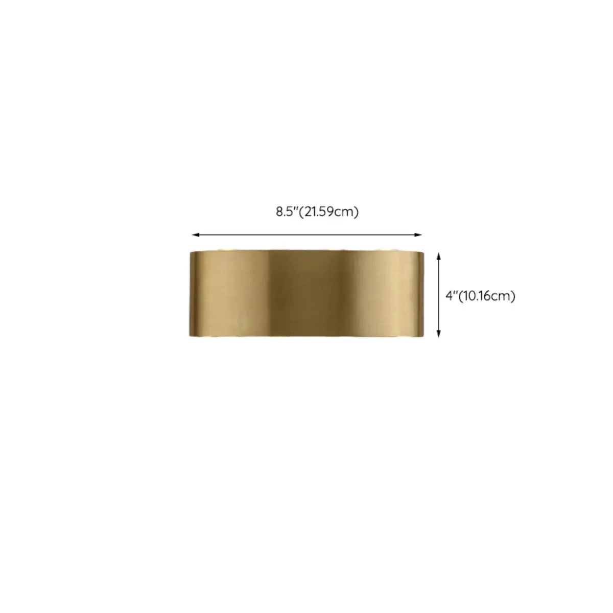 Modern Rectangular Wall Light Outdoor Gold 2 Lights