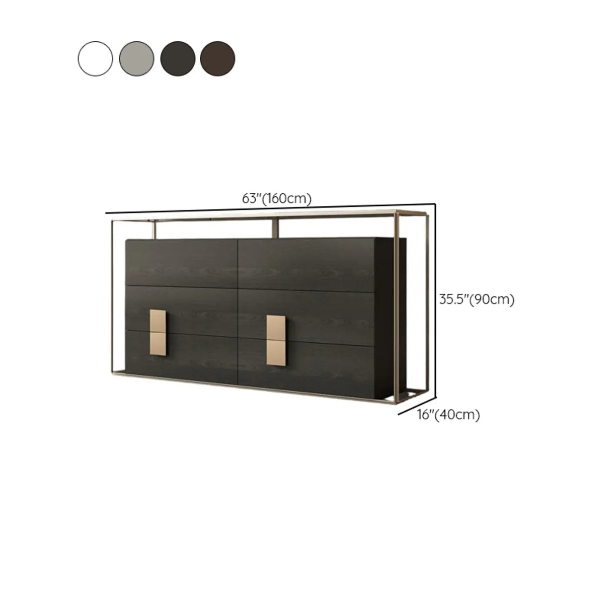 Modern Rectangular Wood Black Entry Storage Console Table Image - 20