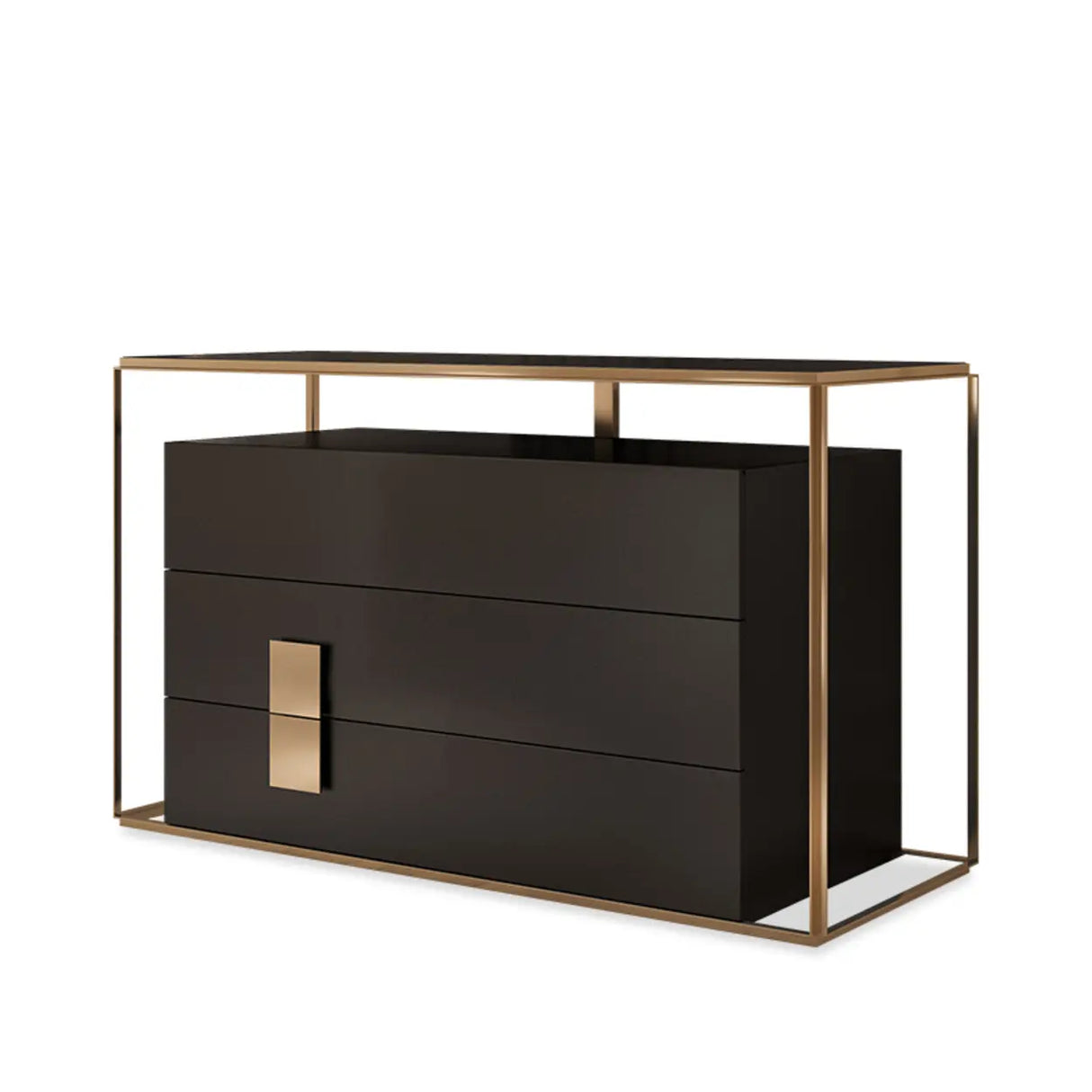 Modern Rectangular Wood Black Entry Storage Console Table Image - 7