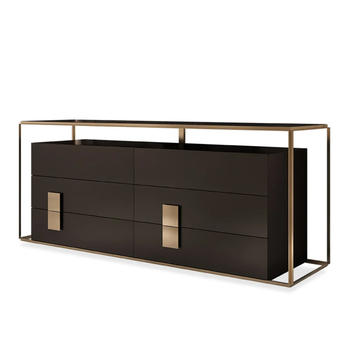 Modern Rectangular Wood Black Entry Storage Console Table Image - 9