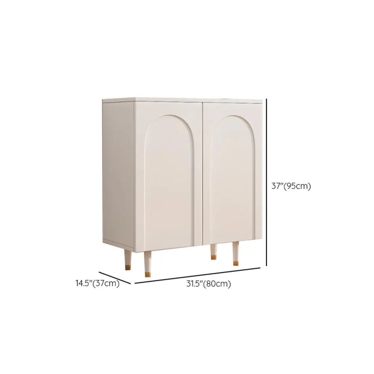 Modern Rectangular Wood Entryway White Shoe Cabinet Image - 14