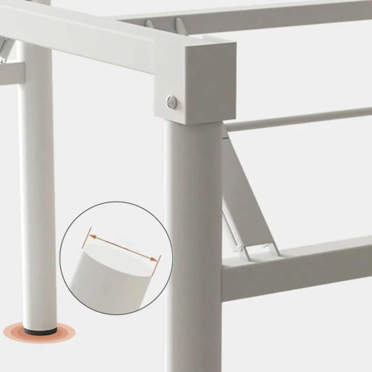 Modern Rectangular Wood Folding Dining Table White Image - 3