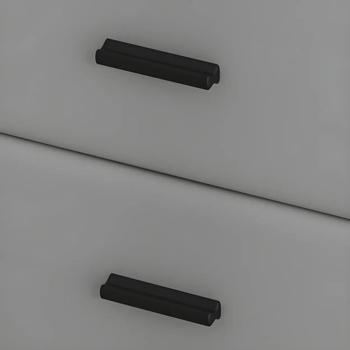 Modern Rectangular Wood Gray Drawer Storage Nightstand Image - 14