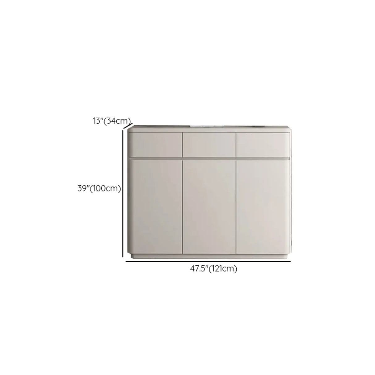 Modern Rectangular Wood Hallway White Large Shoe Cabinet Image - 15