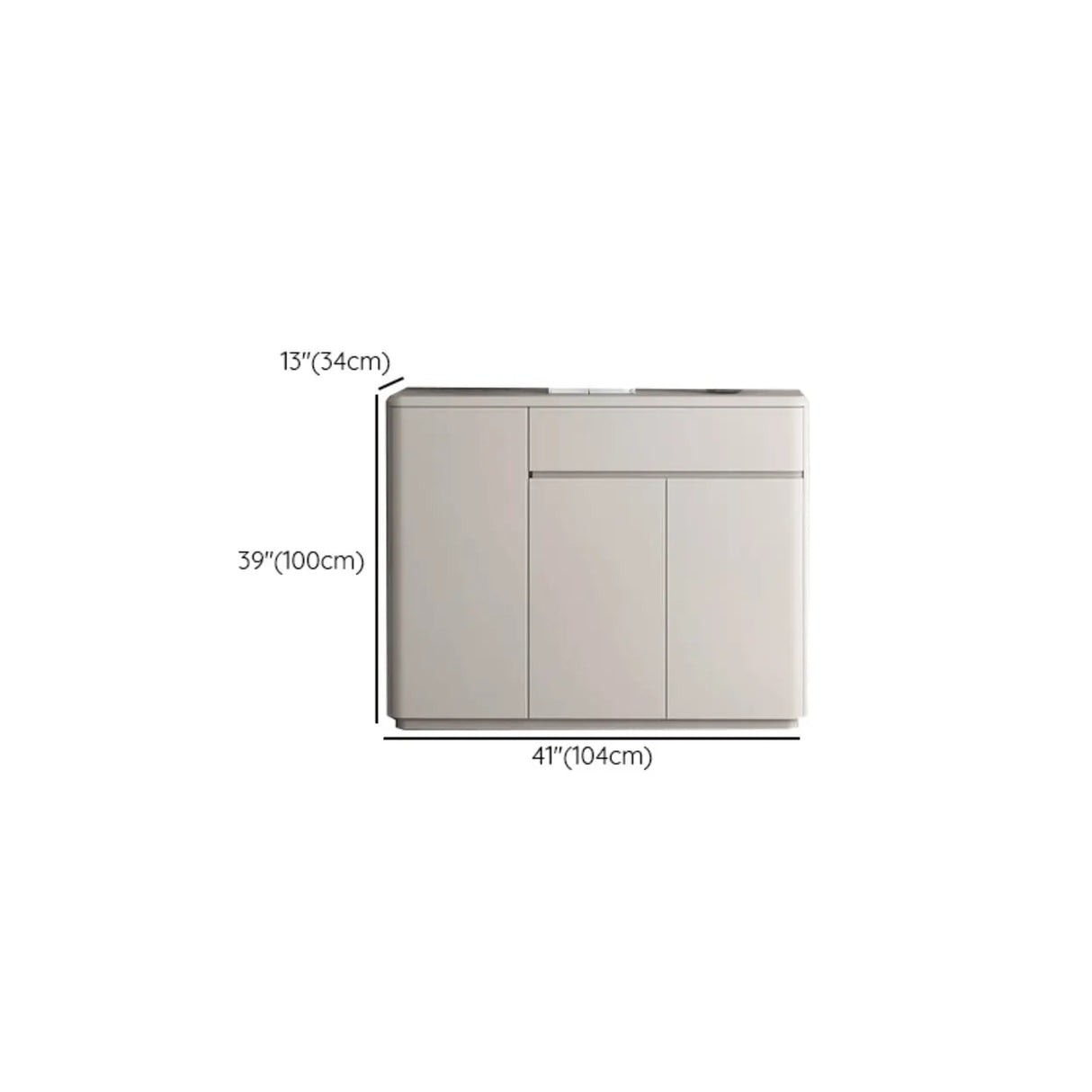 Modern Rectangular Wood Hallway White Large Shoe Cabinet Image - 18