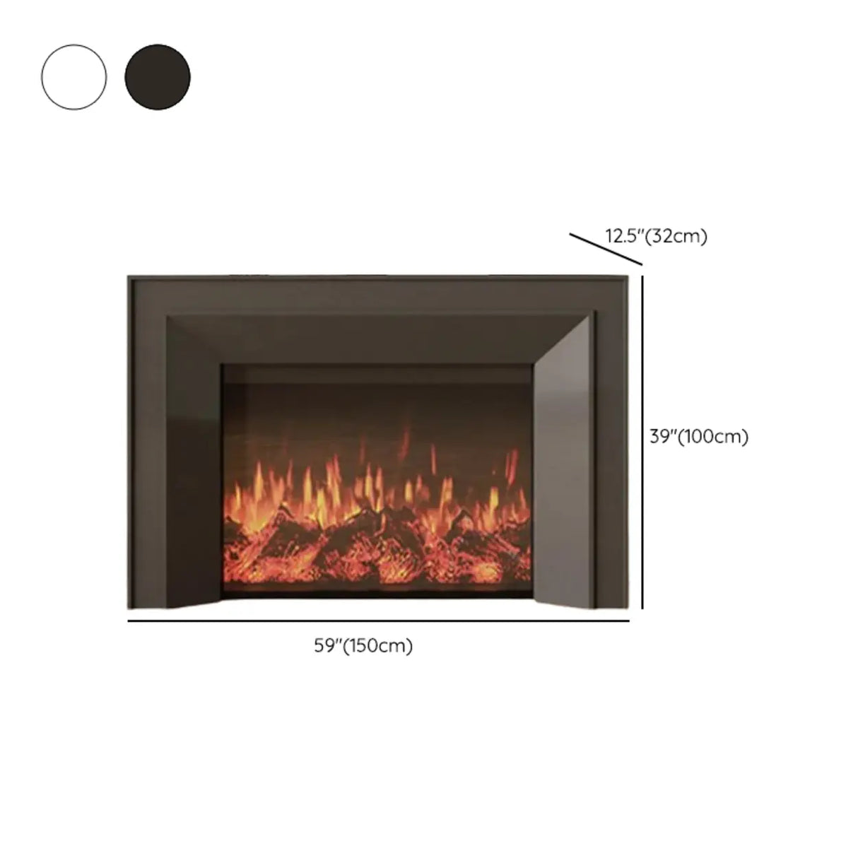 Modern Rectangular Wood Living Room Black LED TV Stand