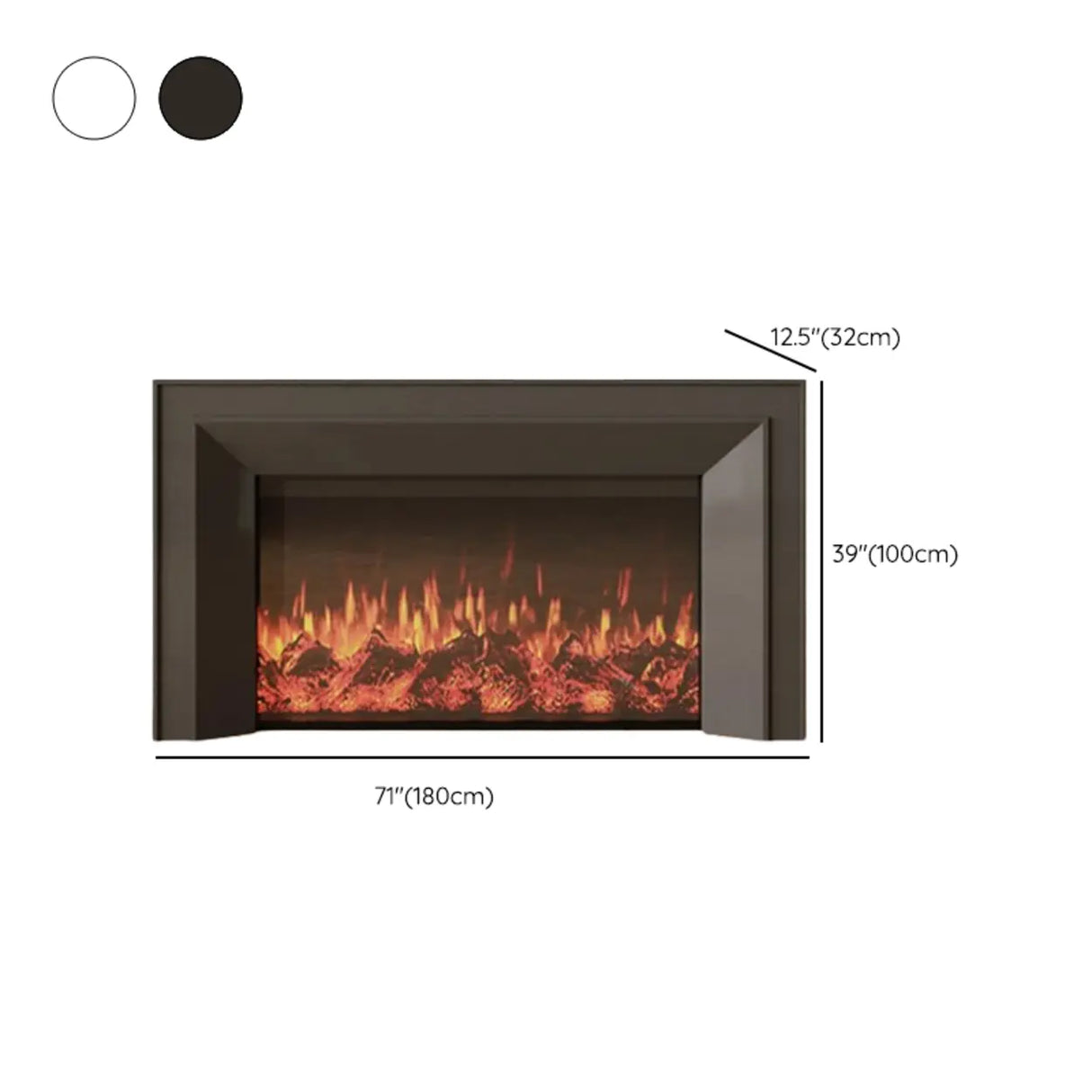 Modern Rectangular Wood Living Room Black LED TV Stand