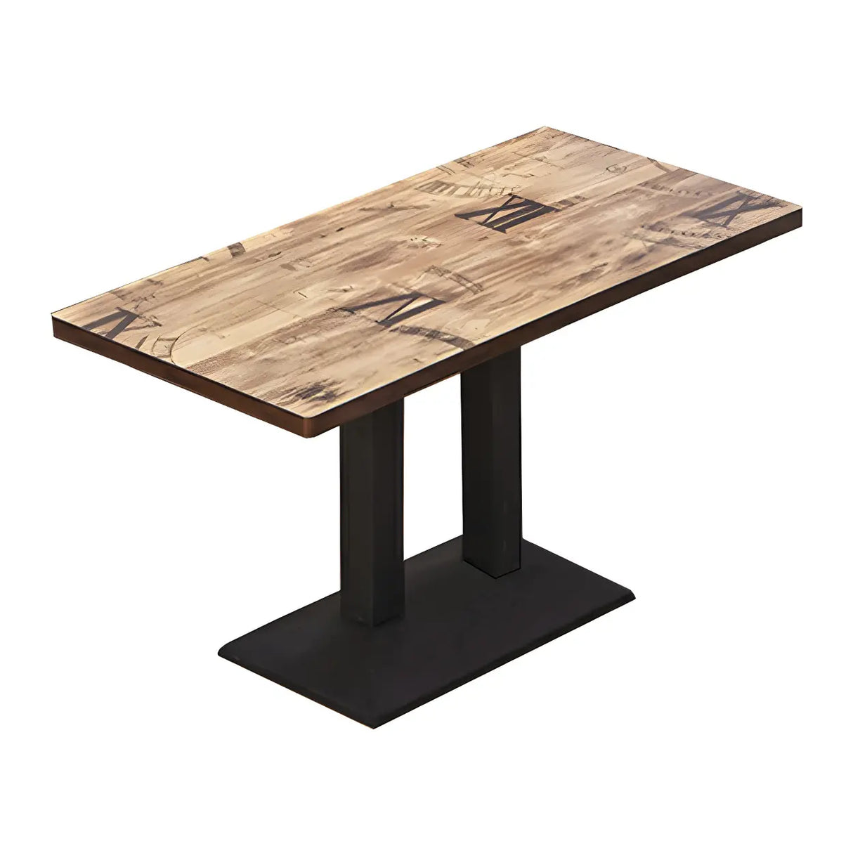 Modern Rectangular Wood Natural Dining Table Image - 8