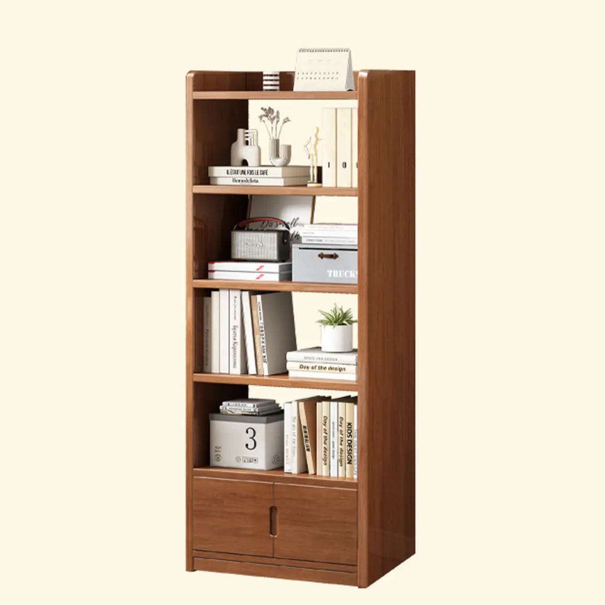 Modern Rectangular Wood Vertical Bookcase Brown Image - 11