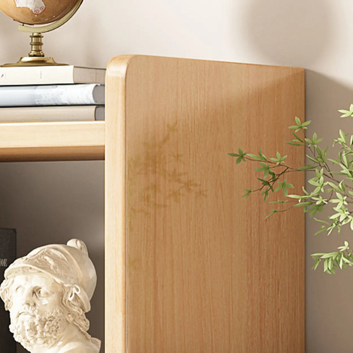 Modern Rectangular Wood Vertical Bookcase Brown Image - 12