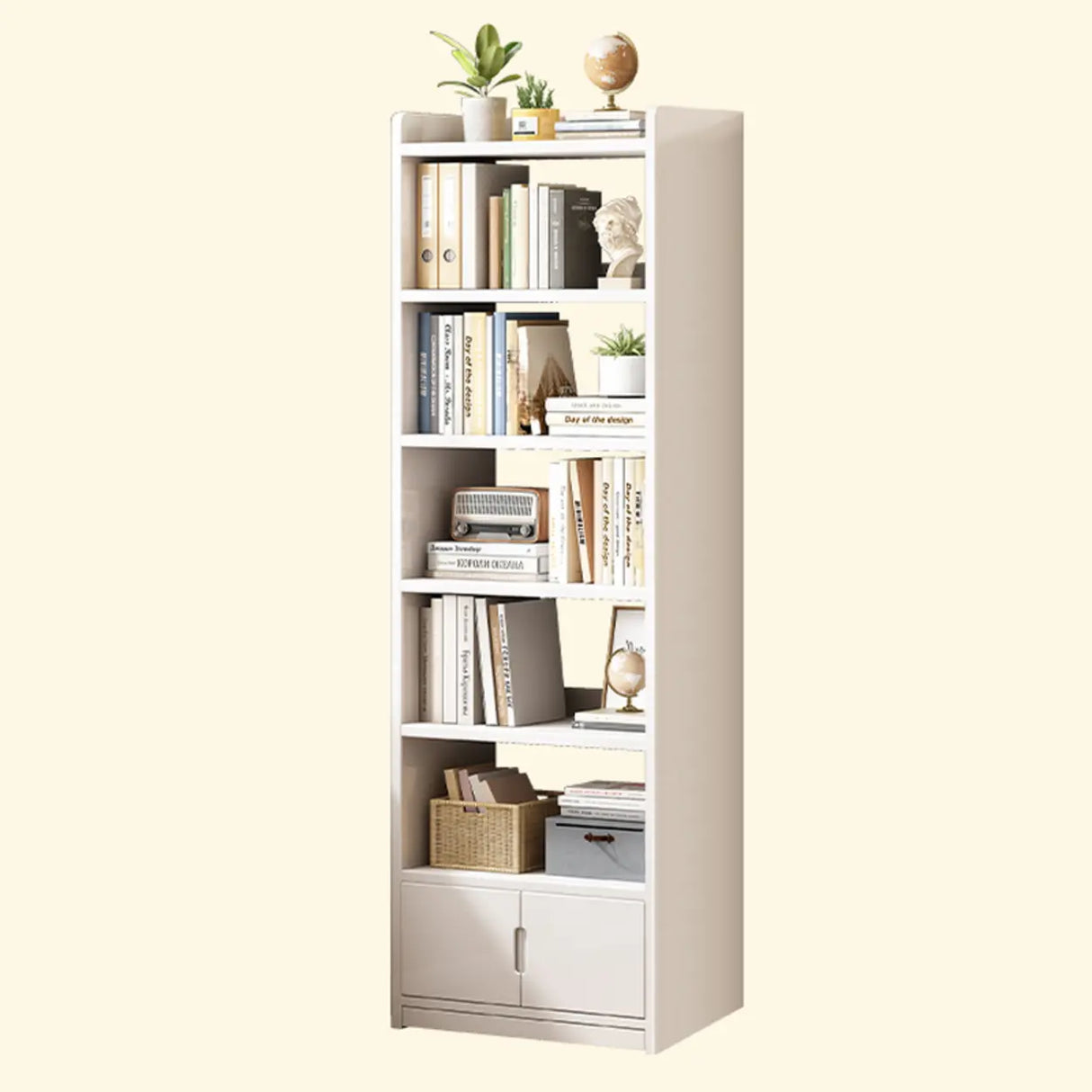 Modern Rectangular Wood Vertical Bookcase Brown Image - 19