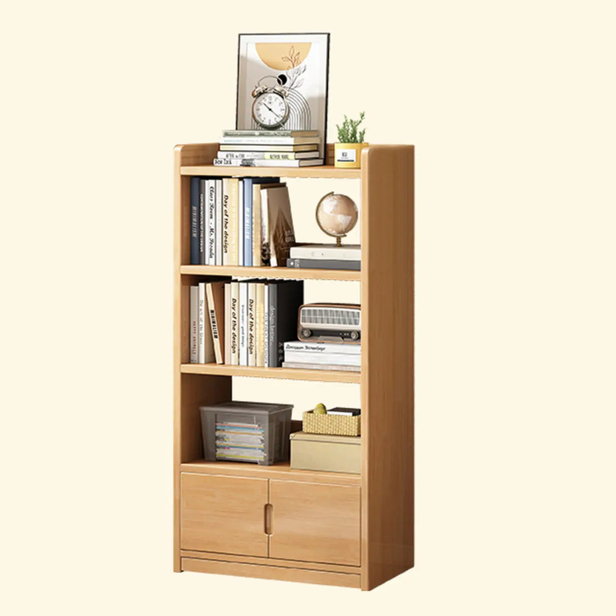 Modern Rectangular Wood Vertical Bookcase Brown Image - 21
