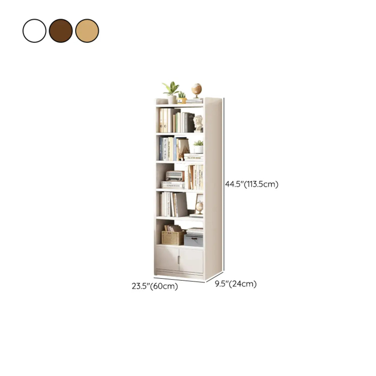 Modern Rectangular Wood Vertical Bookcase Brown