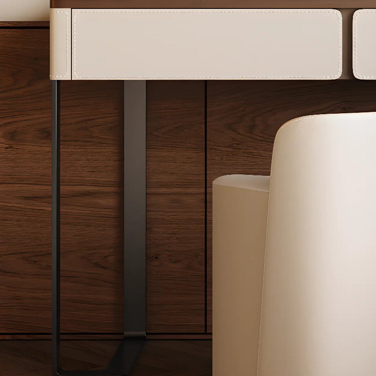 Modern Rectangular Wood Wall Light Mirror Makeup Vanity Image - 14