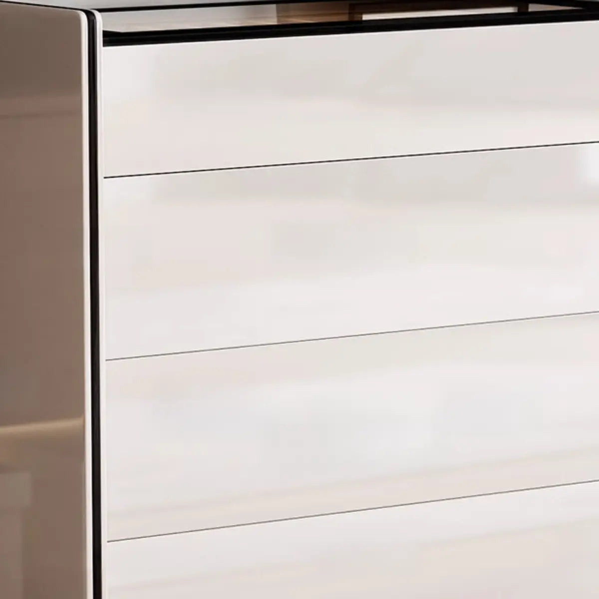 Modern Rectangular Wood Wall-Mounted White Vanity Table Image - 10