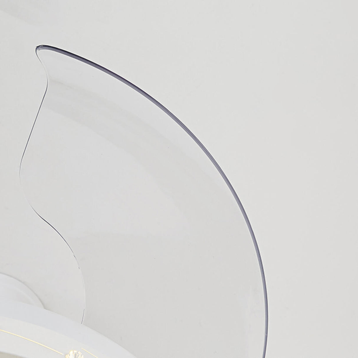 Modern Remote Control Round Ceiling Fan with LED Light Image - 10