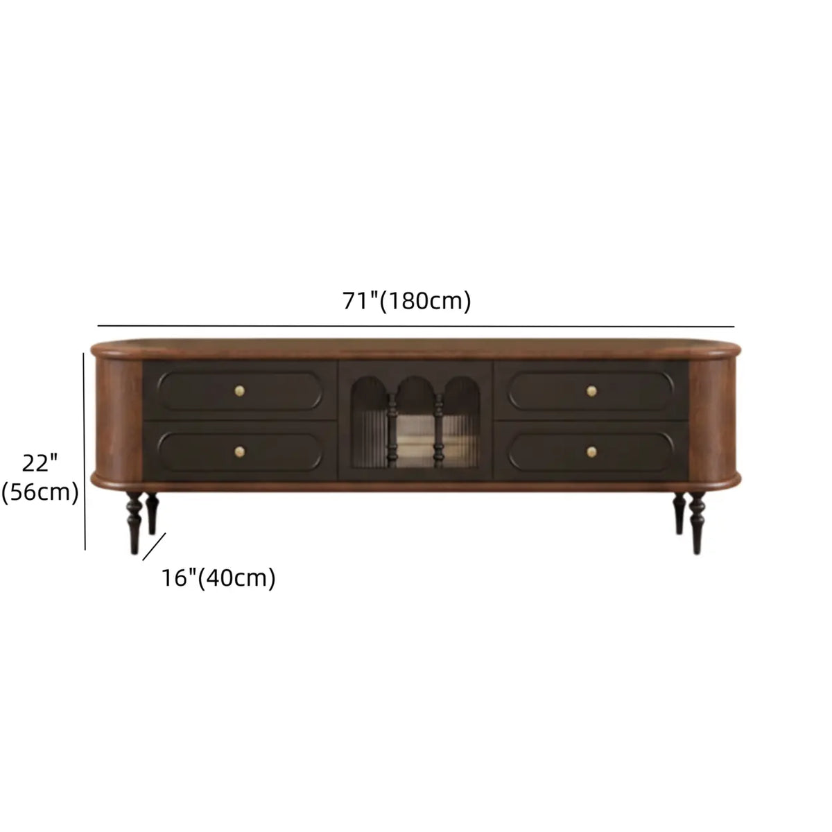 Modern Retro TV Stand Cabinet with Storage Drawers