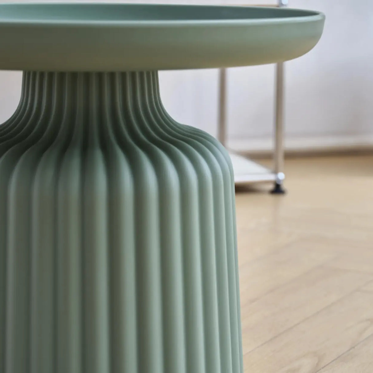 Modern Ribbed Side & Coffee Table Set for Stylish Living Image - 10