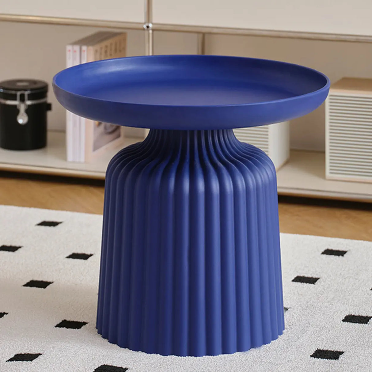 Modern Ribbed Side & Coffee Table Set for Stylish Living Image - 22