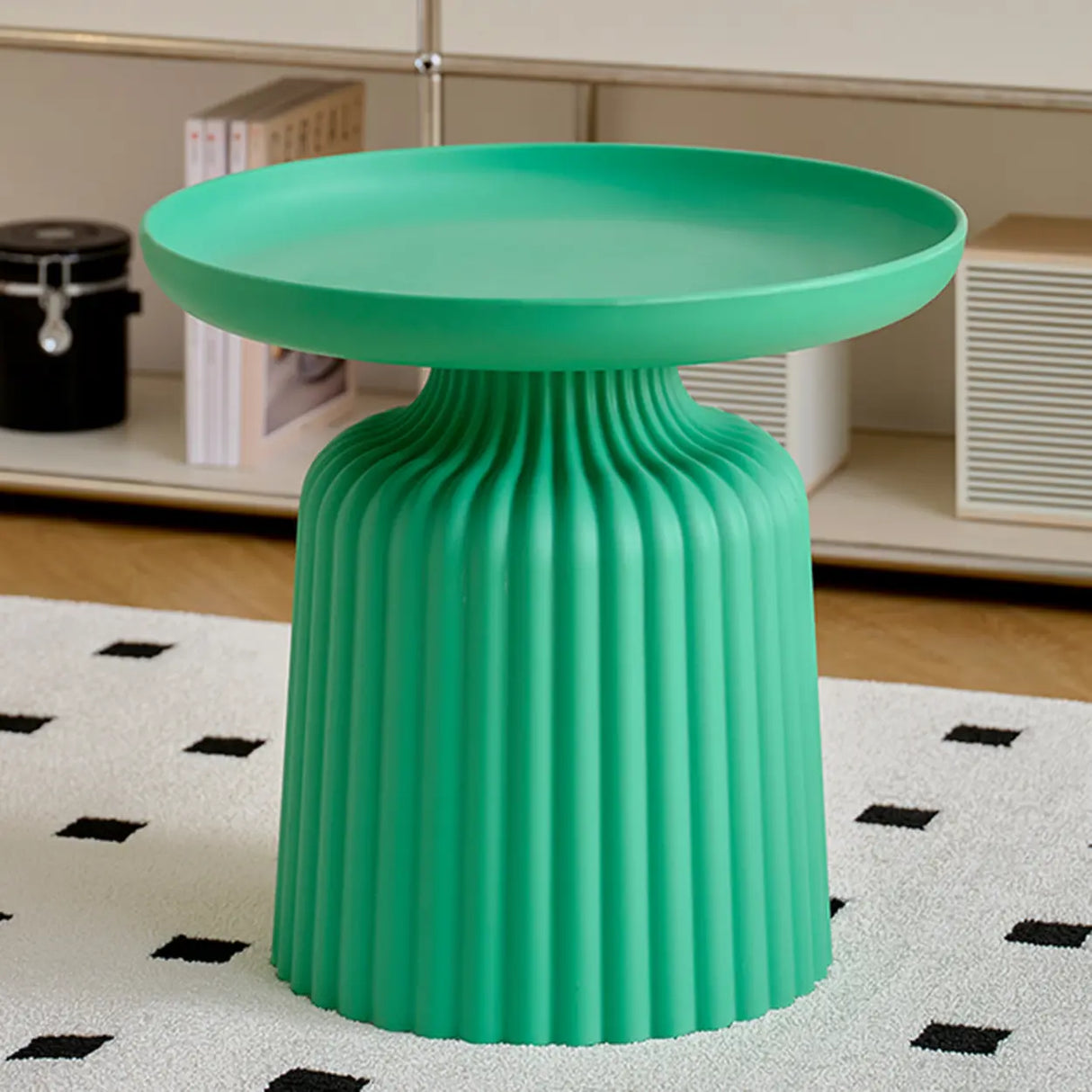 Modern Ribbed Side & Coffee Table Set for Stylish Living Image - 25