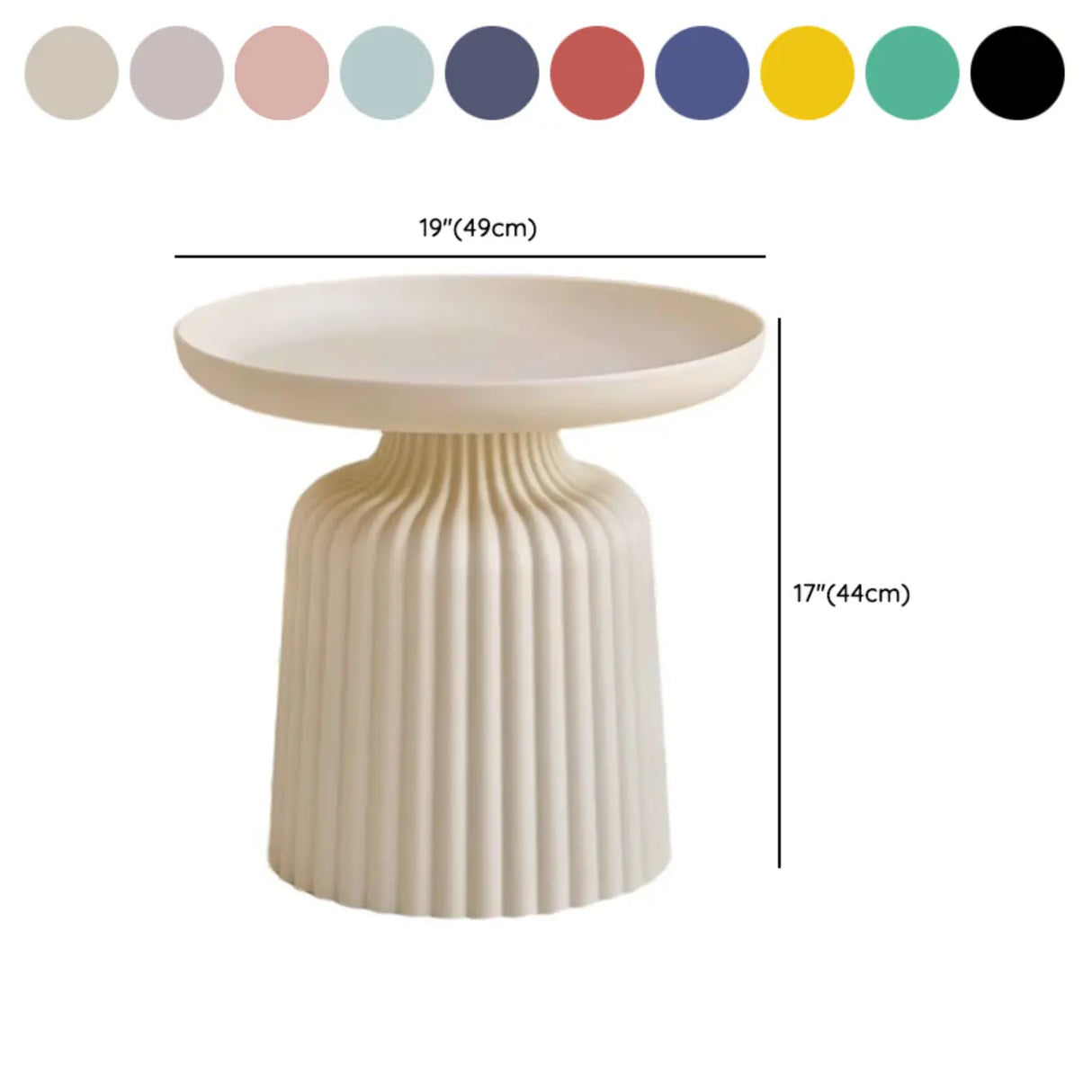 Modern Ribbed Side & Coffee Table Set for Stylish Living