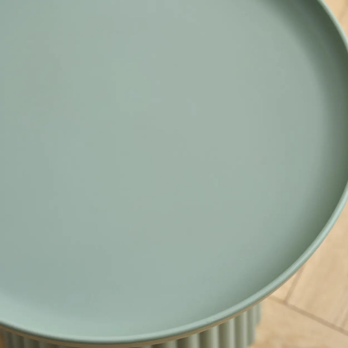 Modern Ribbed Side & Coffee Table Set for Stylish Living Image - 8