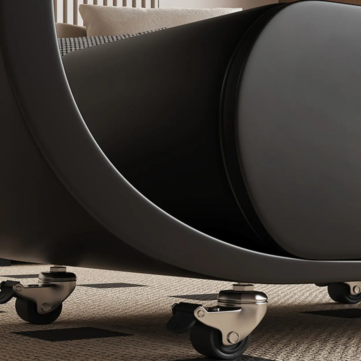 Modern Rolling Coffee Table with Storage and Sleek Design Image - 12