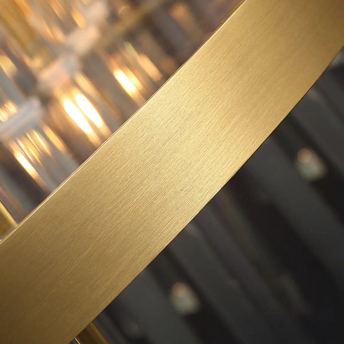 Modern Round Crystal Ceiling Brass Gold Chandelier Image - 16