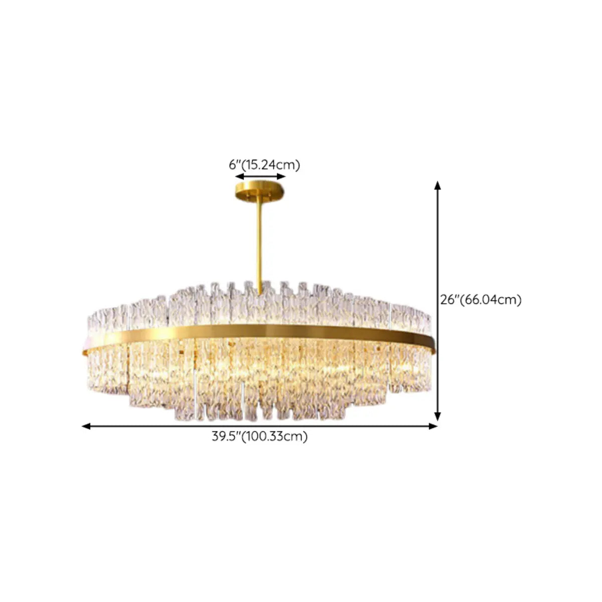 Modern Round Crystal Ceiling Brass Gold Chandelier Image - 23