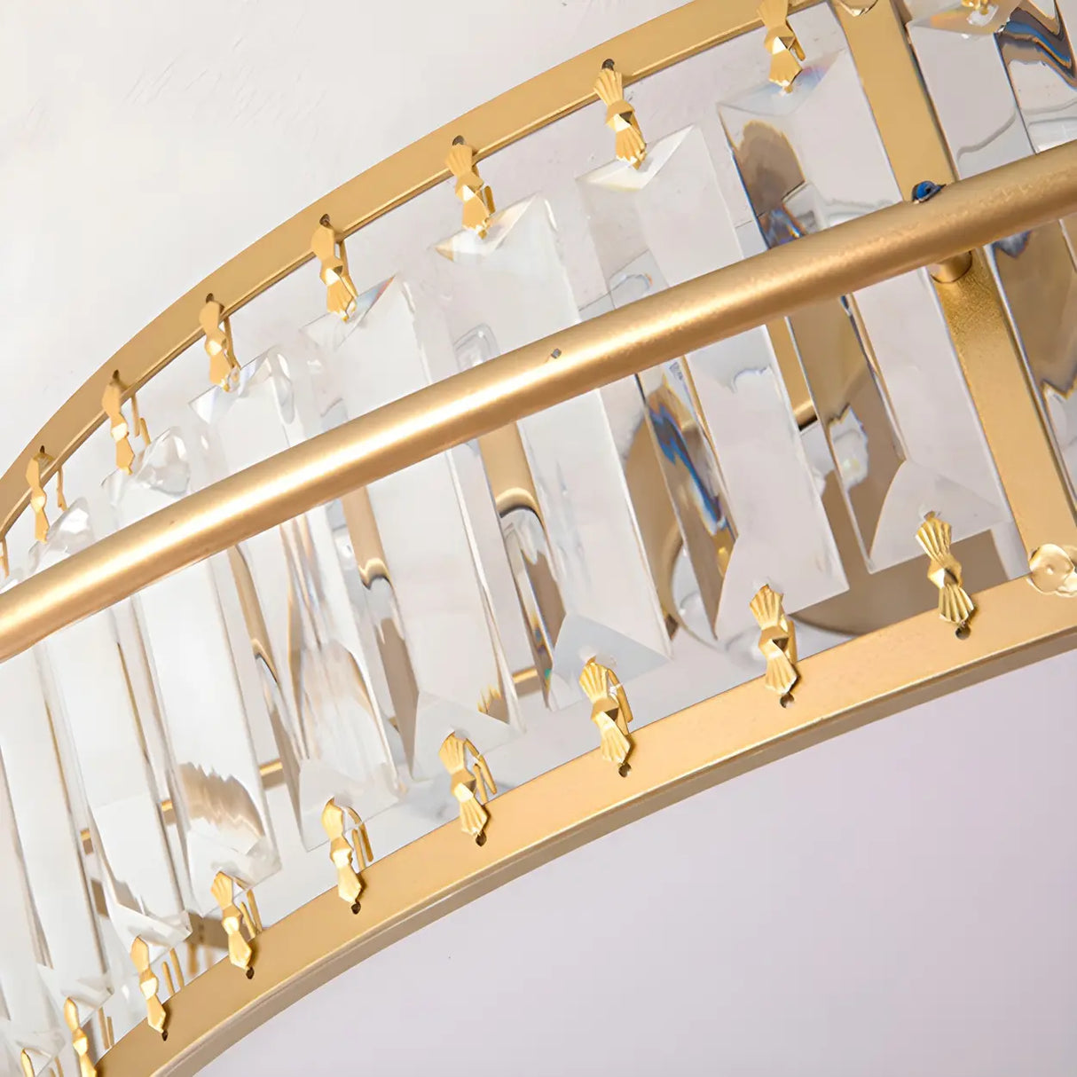 Modern Round Crystal Dimmable Flush Mount Ceiling Light Image - 14